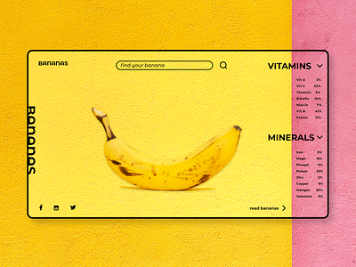 Website Babanas banana challenge daily dailyui design food fruit landing page design nutrition ui web webdesign website website design yellow