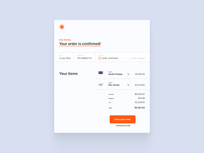Email receipt / DAILY UI 008
