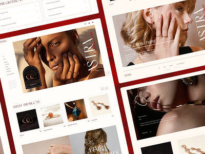 Astra Jewelry - Online Shop aestetic beauty beige branding catalog concept design figma first page flat inspiration jewelry minimal minimalistic online shop ui ux web design webpage