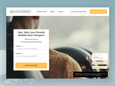 Transport Project design homepage interface responsive travel ui ux