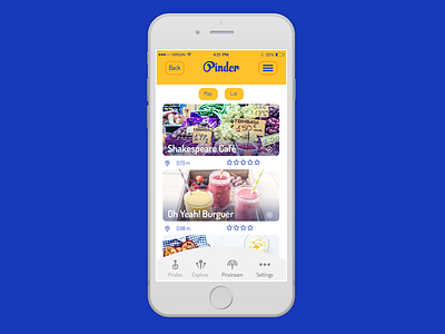 Pinder Place app ui ux