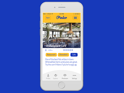 Pinder Place app ui ux