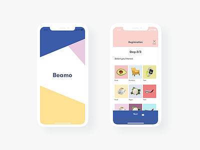 Beamo app mobile ui