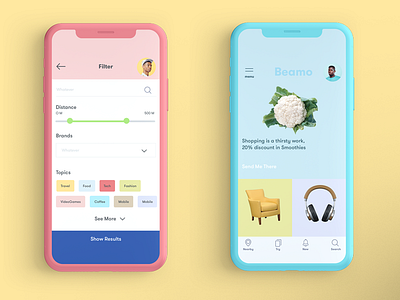 Beacons Project app design interface user