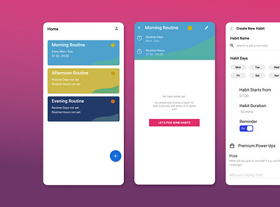 Habit Tracking App android app habit tracker ios mobile ui