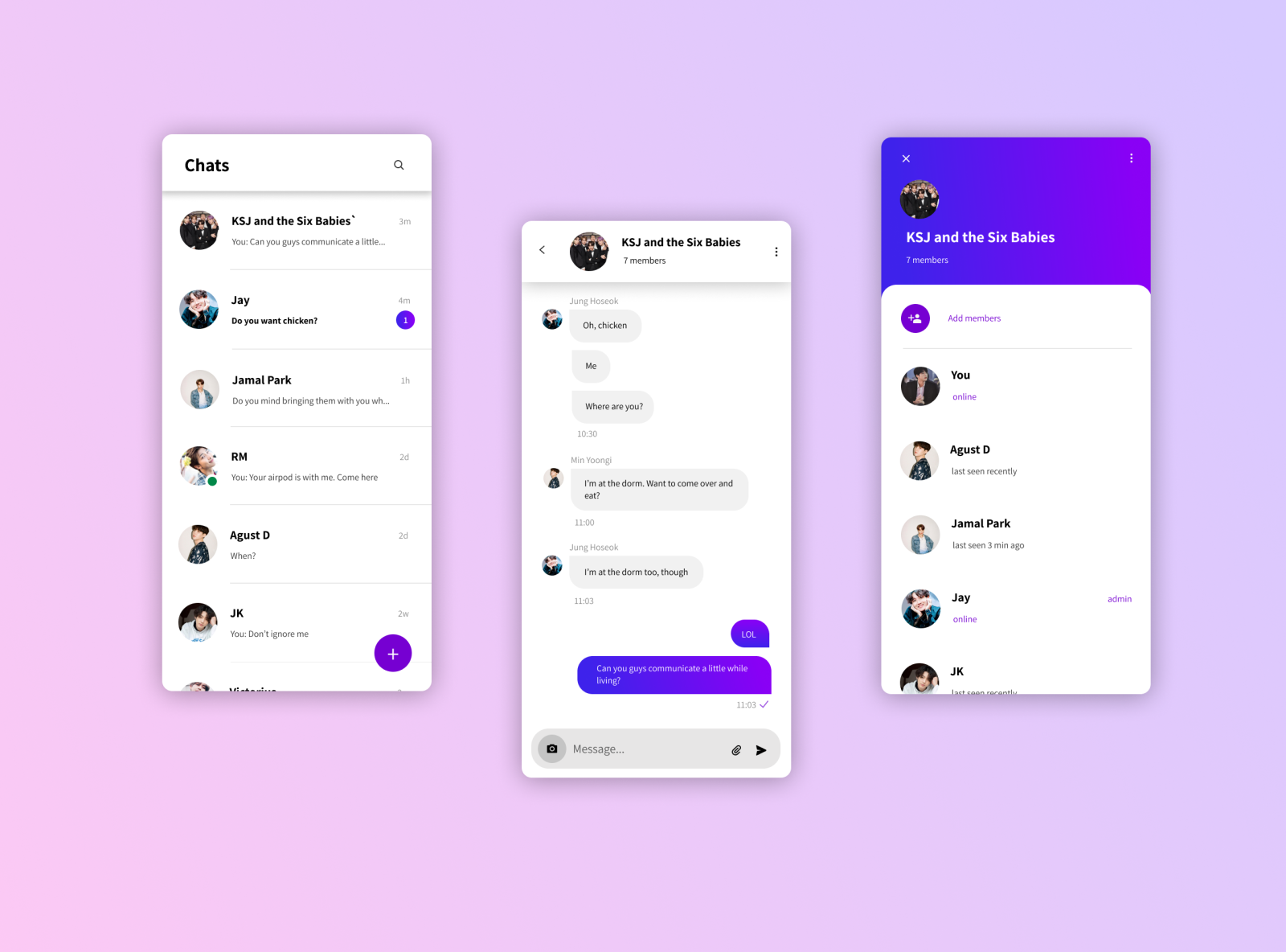 Chat App Design by Farah Nuraini on Dribbble