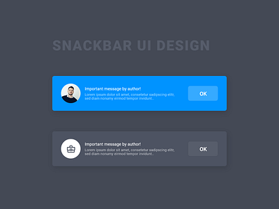 Snackbar UI Design