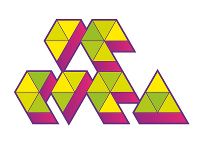 recrea geometry gradients logo triangles