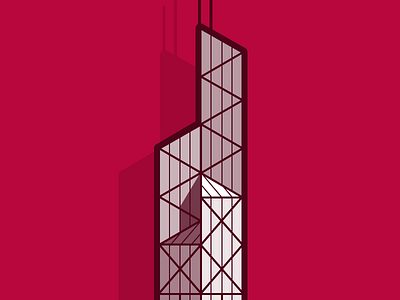 Hong Kong architecture building illustration