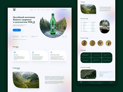 Lending page for mineral water Tib-2 banner branding design figma ui ui ux webdesign