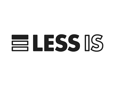 Less Is Logo Final brand equals less is logo minimalism minus personal round corners simple thick lines