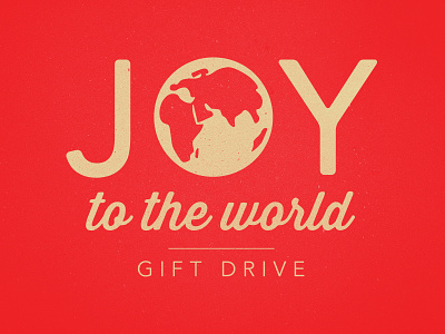 Joy To The World Gift Drive charity christmas red texture
