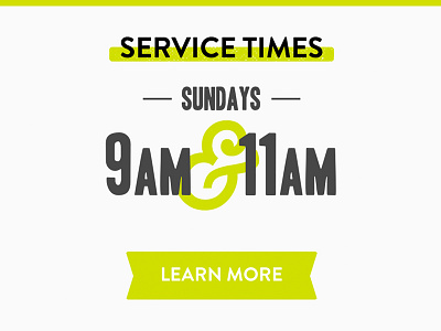 Service Times brandon button ribbon ui web