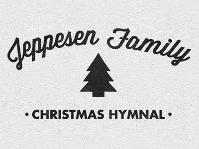 Jeppesen Family Christmas Hymnal christmas family holiday hymnal jeppesen logo paper texture type