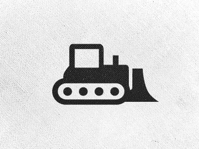 Bulldozer build bulldozer construct construction create design dozer icon logo machines texture vehicle