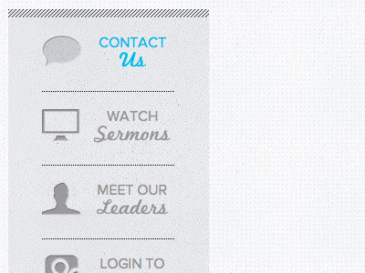 Contact Sidebar blue church contact grey icons kingsway sidebar texture website