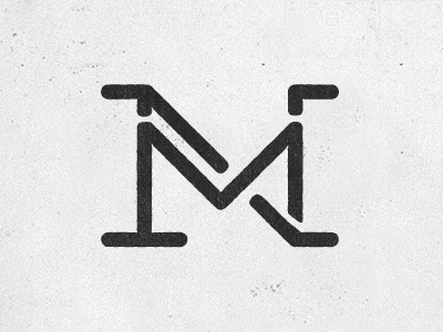 Monogram NM black custom m monogram n texture type white