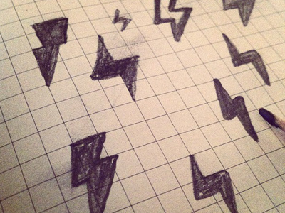 Lightning Sketches bolt electric flash icon lightning logo paper pencil sketches symbol