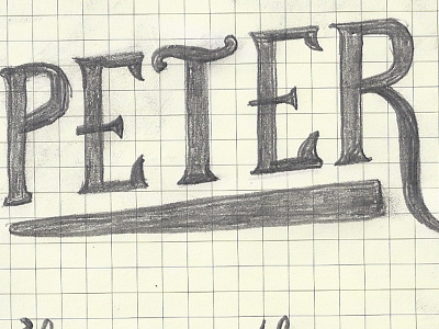 Peter Lettering Sketch custom type pencil peter sketch