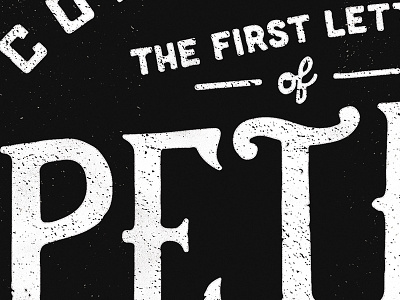 Peter Lettering custom type hand drawn lettering texture