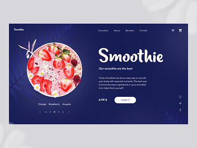 Banner for an Online Smoothie Store banner concept daily daily ui design landing landingpage product smoothie ui uidesign uiux ux