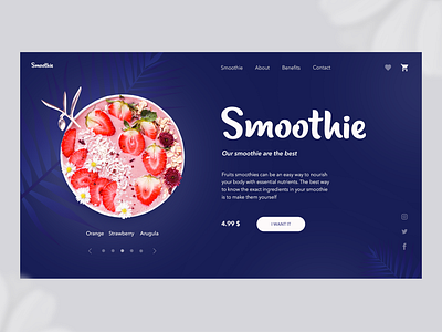 Banner for an Online Smoothie Store