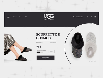 Product Card for UGG banner card concept creativity design landingpage product product card product page ui ux web