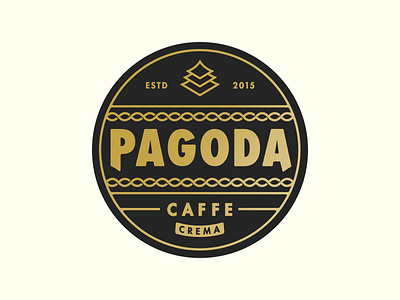 Pagoda Sign badge emblem logo type