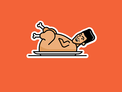 Kramer Turkey :-) art illustration seinfeld sticker mule thanksgiving turkey