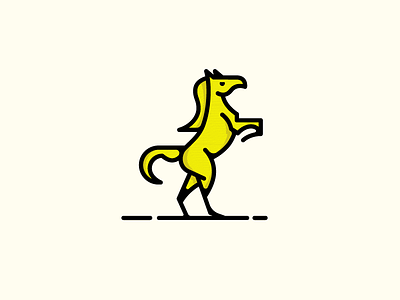 Workhorse horse icon illustration workhorse
