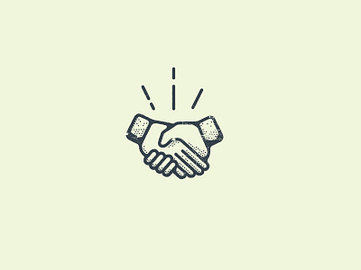 Firm Handshake hand handshake icon iconography illustration texture vector