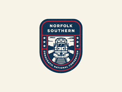 Norfolk Southern Badge badge democrat emblem illustration logo train vector