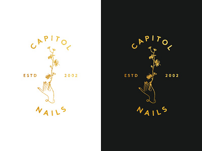 Capitol Nails dc identity logo mark nail salon