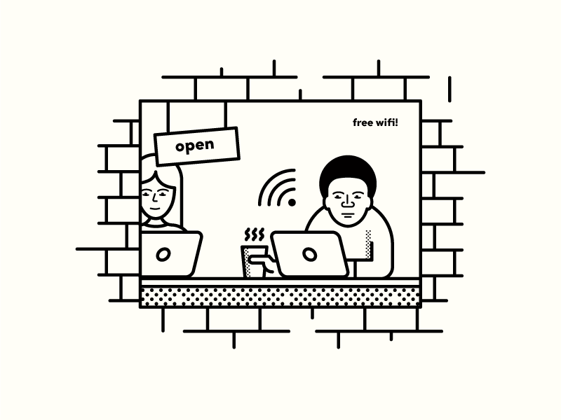 Coffee shop dribbble
