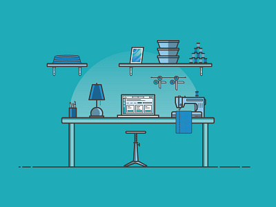 Tailor Desk Environment aarp illustration