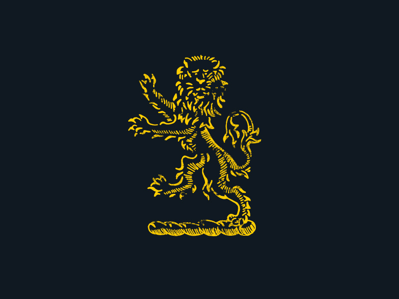 Smithsonian Heraldic Lion throwback illustration smithsonian