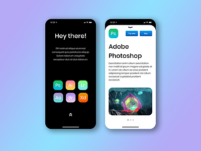 Adobe store iPhone ui