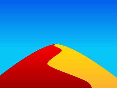 The Dune art colorful design flat gradient illustration illustrator landscape minimal sky