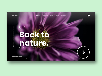 Nature-Homepage app design flat modern typography ui ui design ux web web design website