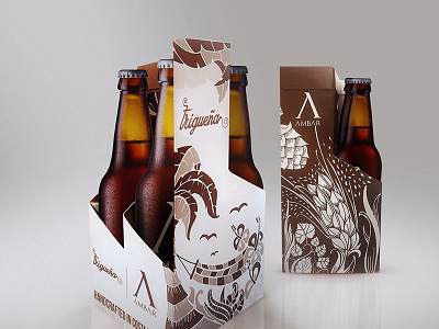 Ambar/Trigeña Craft Beers beer costa rica craft illustration packaging