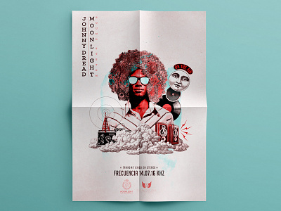 Moonlight Dub Experiment design music poster reggae