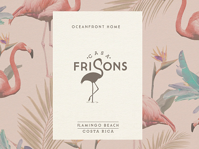 Casa Frisons beach branding costa rica graphic design house logo vacation