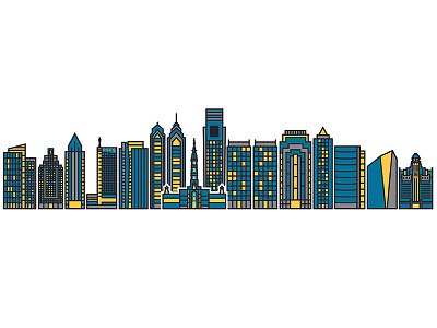 Philly Sklyline philadelphia philly screenprint skyline