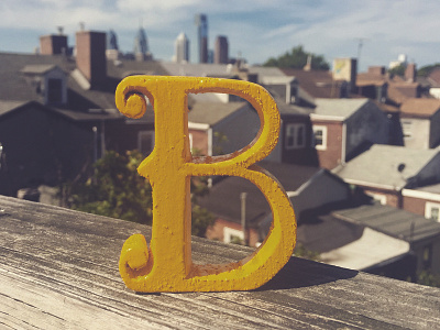 Wooden B - Hand Carved alphabet carve hand carve hand drawn handmade type letter type typography wood wooden