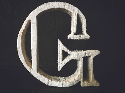 Wooden G - Hand Carved alphabet carve hand carve hand drawn handmade type letter type typography wood wooden