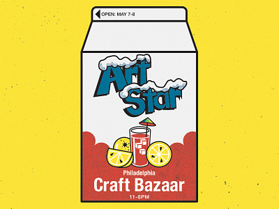 Art Star Craft Bazaar Announcement arctic splash art star craft bazaar iced tea illustration philadelphia philly phldesign texture
