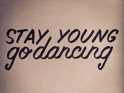 Music Monday No. 7 • Death Cab for Cutie - Stay Young Go Dancing brush pen brush type death cab for cutie hand drawn handmade type lyrics type type design typography