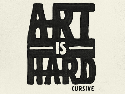 Music Monday No. 10 • Cursive - Art is Hard