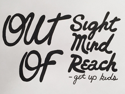Music Monday No. 11 • The Get Up Kids - Out of Reach hand drawn handmade type lyrics the get up kids type type design typography