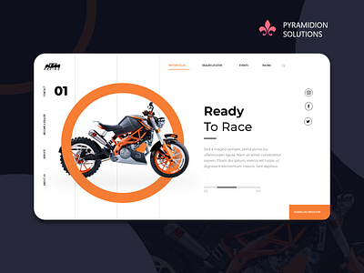 KTM Bike Landing Page Design